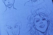 You need to be able to see the basic shapes in anything you draw. Here is how Jenn begins the process of drawing a character.