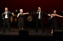 (from left) Parres Allen, Tracy Hoehner, Kip Daynard and Dr. Jen MacMillan in the opening number, One Fine Morning (Photo: Wilf McQuinn)