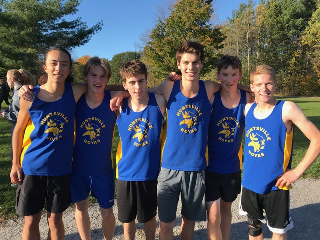 Some of the HHS XC senior boys (from left) Keegan Chan, Judah Meaker, Aidan McClung, Carson Pearse, Owen Johnstone, and Zac Pinheiro (supplied photo)