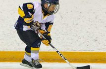 Huntsville Otters #8 Braeden Higgs scored a hat trick.
