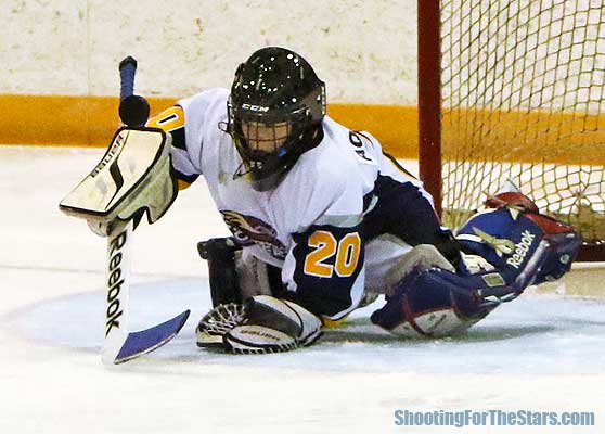Huntsville Otters #20 goalie Fletcher Elliott secured a shutout.