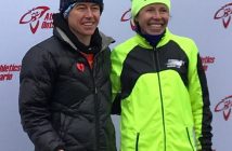 Jen Nicholson (left) placed second in the women’s 40-44 category