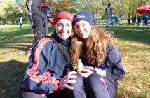 Angeline Carreau (right) with her mom, Lavinia, after qualifying for OFSAA (supplied photo)