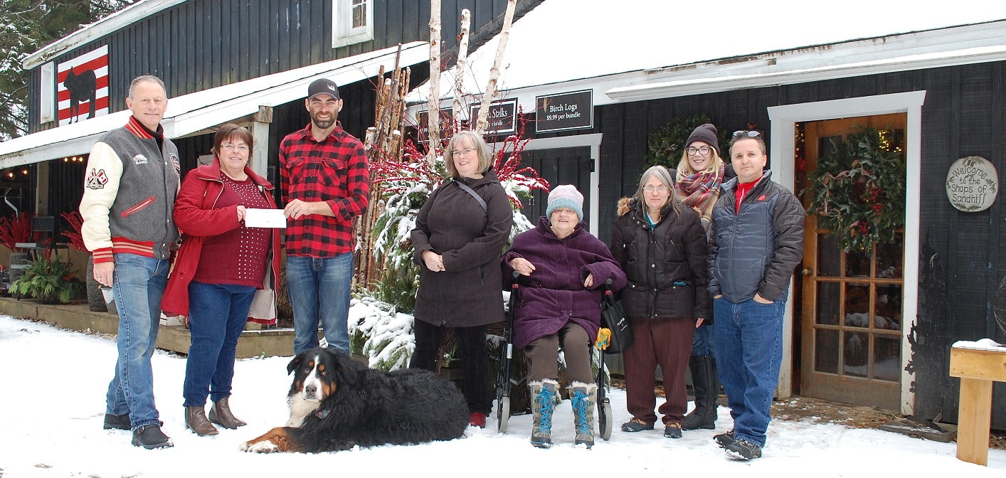 Sandhill cheque presentation to Community Living