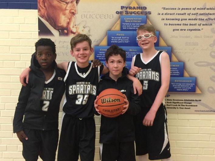 The 3-on-3 grade 5/6 boys winners hailed from North Bay