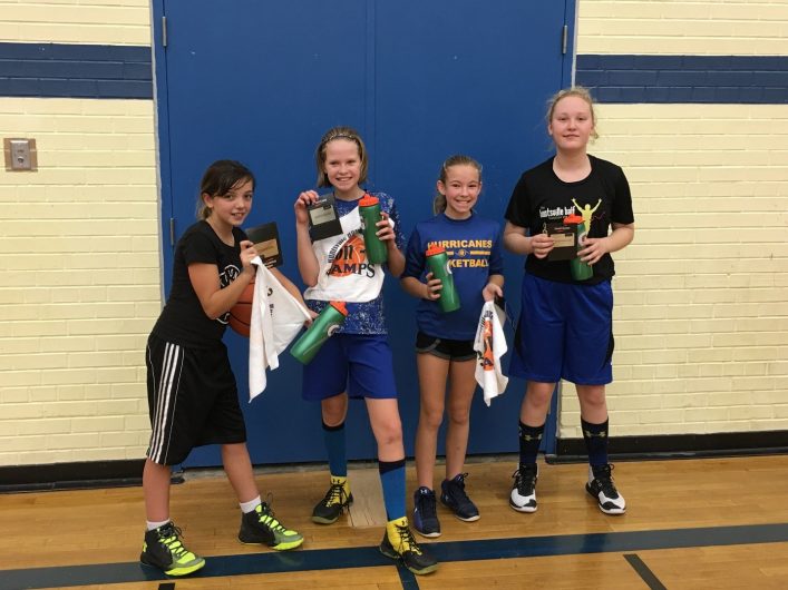 These grade 5/6 Huntsville girls won their 3-on-3 division