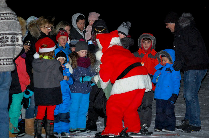 Santa and his bag full of candy is the highlight of the parade