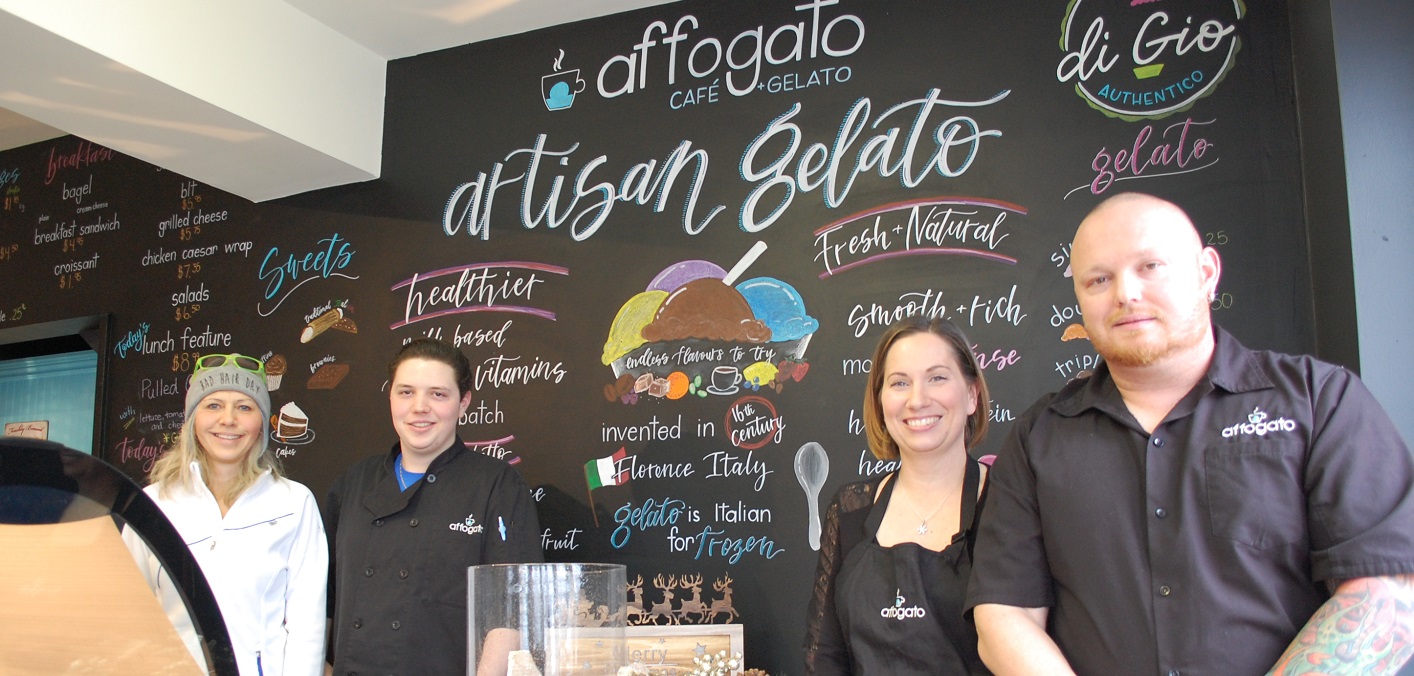 Stop in and meet the people behind Affogato: (from left) Sandra Pizzale, Gio Pizzale, Karen Oliver and Jonathan Clarke