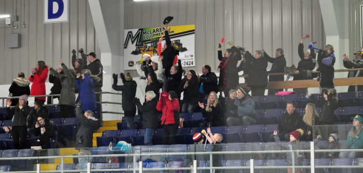 The fans went wild when the Atom Sting Yellow scored in overtime for the gold