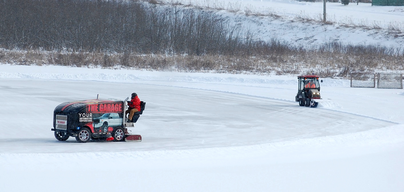 Town staff were making final preparations to open the Cann Lake rink on January 16