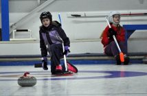 Junior curler Faithe Delmore