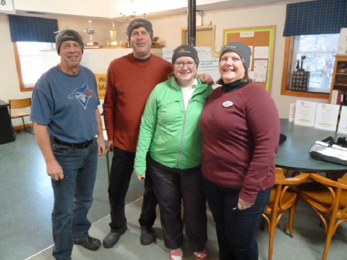Most Sportsmanlike Team (from left) skip Dave Rigby, vice Norm Glas, lead Dawn Rigby and second Lorrie Glas.