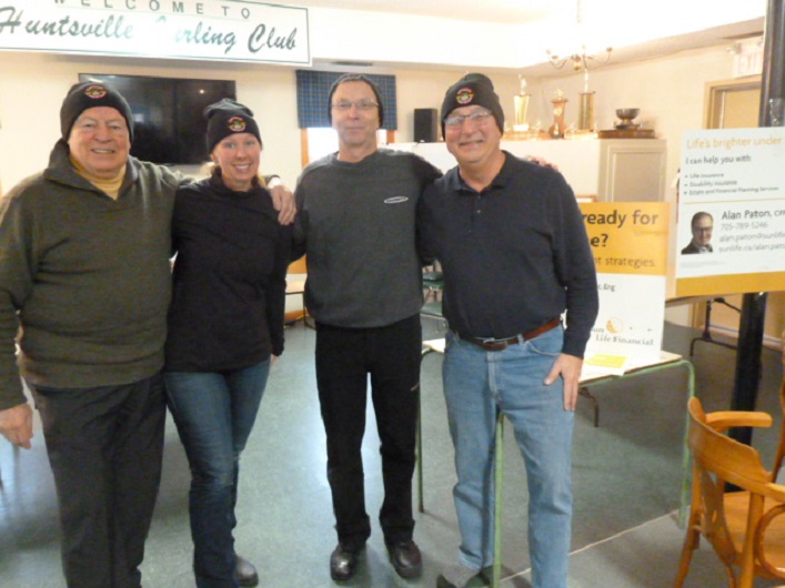 Second place team (from left) skip John Garlick, second Alana Cork, lead Mick Parker and vice Paul Stueck