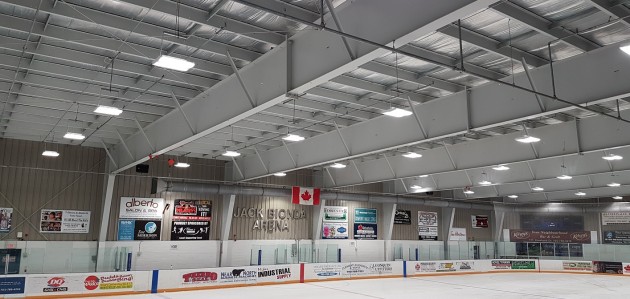 Lighting upgraded at Jack Bionda Arena thanks to federal Gas Tax Fund