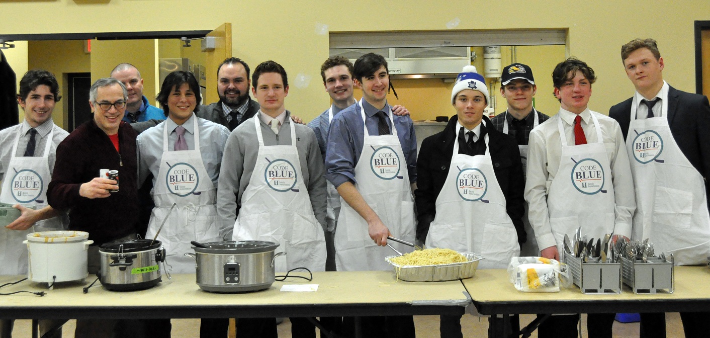 The Huntsville Otters serve up the Code Blue spaghetti dinner in support of the Huntsville Hospital Foundation