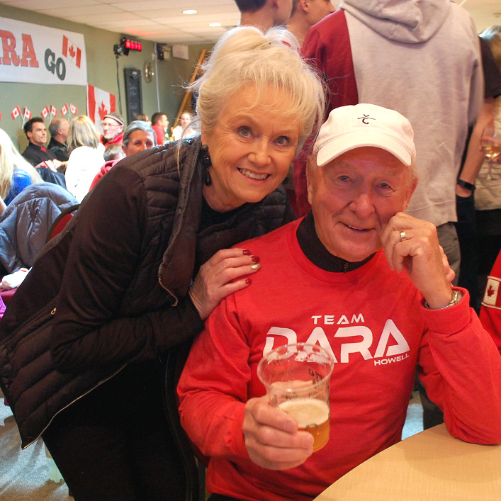 Dara Howell's grandparents Sandy and Ken Raven