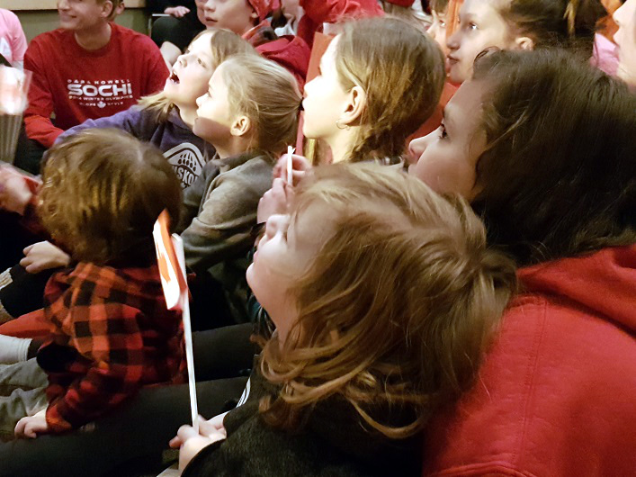 Perhaps there's a future Olympian among these young Dara Howell fans?
