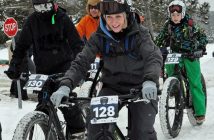 The Newbies and Kids rode the Muskoka Winter Bike Fest course together