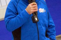 Rene Landry, Kimberly-Clark Huntsville Mill Manager, thanks everyone for their participation in the Ontario Tankard on behalf of event sponsor Kimberly-Clark (Photo: Dawn Huddlestone)