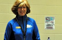 Lesley Hasting's friendly smile greets people at the will call booth (Photo: Cheyenne Wood)