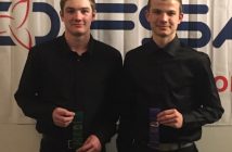 (From left) OFSAA junior boys high school trained Cameron Heinz (4th) and Ryan Clark (6th)