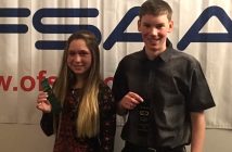 (From left) OFSAA senior girl Natasia Varieur (4th) and boy Owen Johnstone (4th) open category
