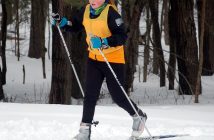Mackenzie Martin Padfield of HPS races to the shooting range on her way to a fourth place finish