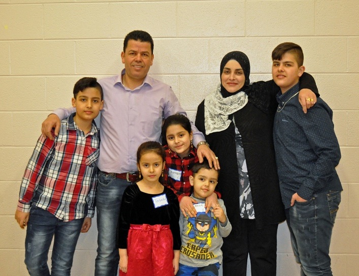 The Al Rshead family (from left) Ali, Jmal, Tabarak, Aatedel, Ahmad, Faeza, and Mohammad