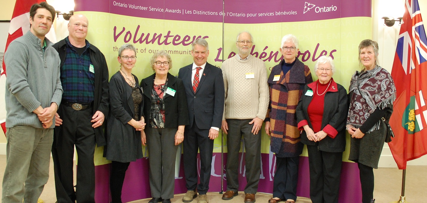 Algonquin Theatre and Town of Huntsville volunteers were among those recognized at the 2018 Ontario Volunteer Service Awards on March 28