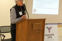 Huntsville 2019 Games Organizing Committee Chair, Fran Coleman, welcomes all to the One Year Out Celebration