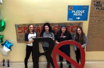 Nicola DeRoode, Victoria Lamont, Chantal Musselman, and Alexandra Stetler are spreading the word