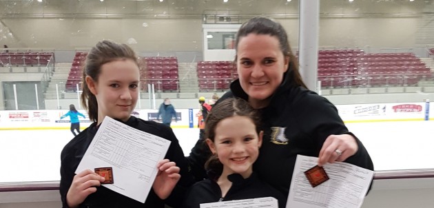 Proud moment for the Huntsville Skating Club as skaters pass Gold, Senior Bronze Skills tests