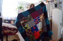 A master quilter! Joy currently has six quilts on the go and just completed five baby quilts, including this one.
