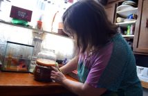 She makes her own kombucha, a probiotic drink that works to realign the PH balance in your body.