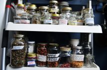 She has quite a collection of herbs and spices, many of which are handmade.
