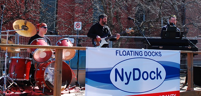 The Funky Fisher Brothers provided entertainment for the pancake breakfast and the beer garden.