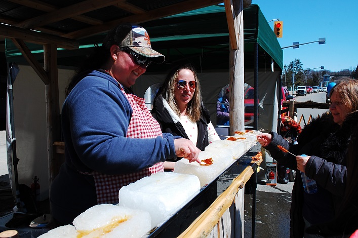 Maple taffy was just one of the sweet treats served up at the Muskoka Maple Festival