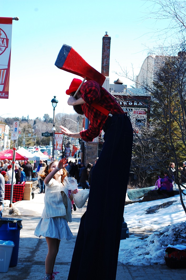 They make lumberjacks really tall in Muskoka - nine feet tall!