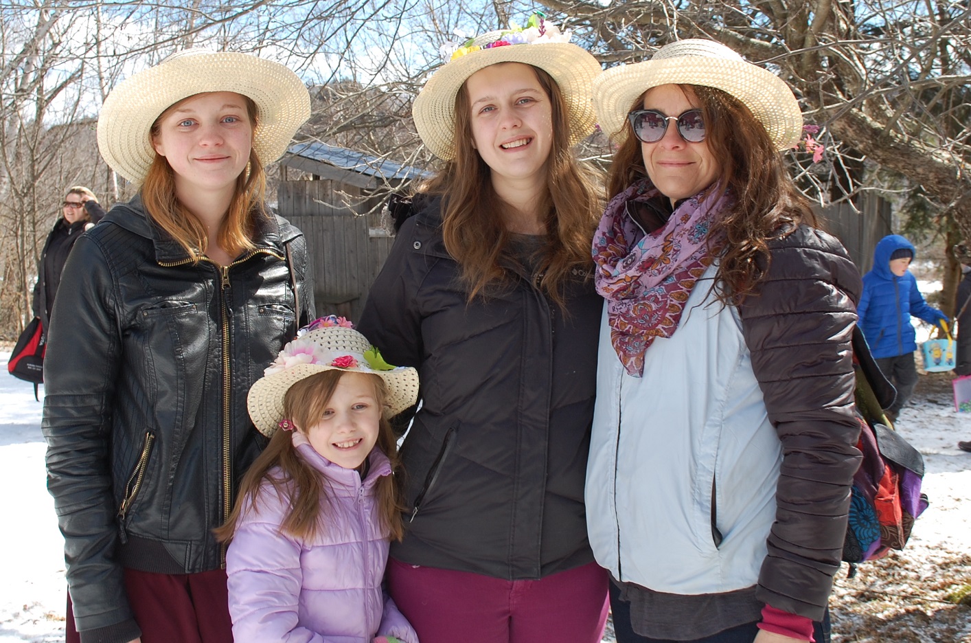 (From left) Cassidy, Caroline, Kyra and Nathalie Kinderman came dressed for the event