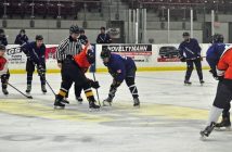Muskoka Crane Jr (in orange) vs Alcohawks