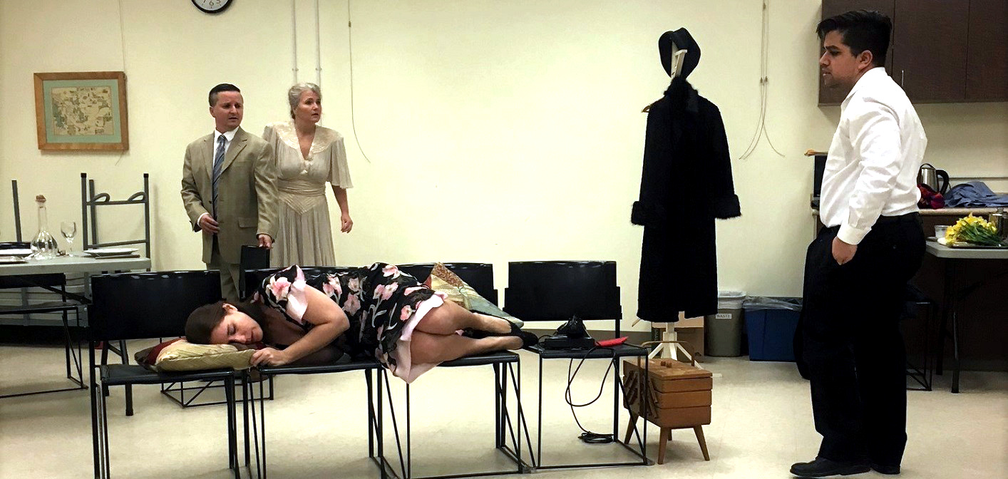The cast of HTC’s production of The Glass Menagerie in rehearsal (submitted photo)