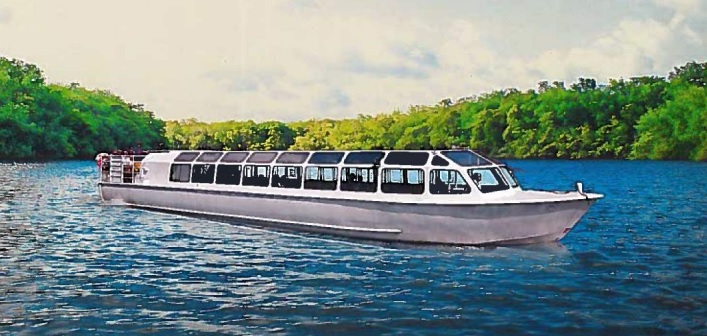 This style of tour boat could soon ply the waters on the Muskoka River and Huntsville’s biggest lakes (Supplied image)