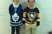 (From left) Riverside students Madeleine Kay and Hudson Morrow