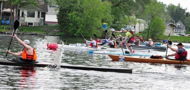 Paddlers brave stormy weather for the annual Algonquin Outfitters Big East River X