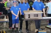 The construction team with their finished project