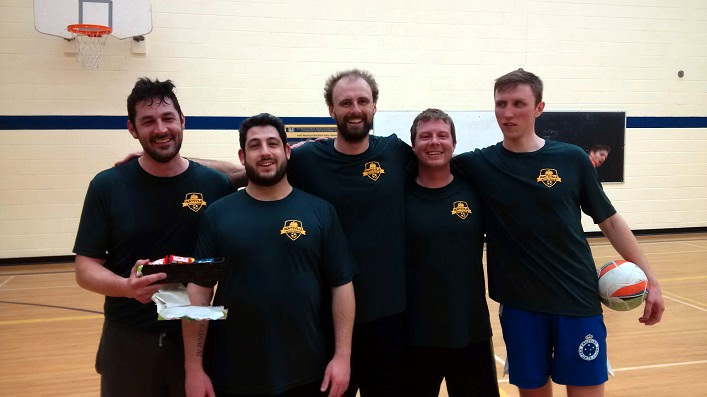 Mean Green Machine (from left) David Caplan, Brandon Occhiuzzi, Nick Laning, Fraser McTurk and Cam Anderson. Not pictured: Ginny MacLeod and Caleb Grim