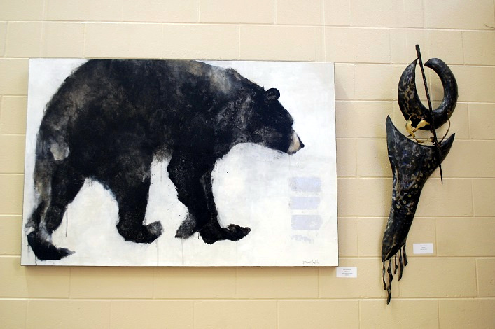 Moving On by Beverly Hawksley (left) and Warrior by Wayne Church
