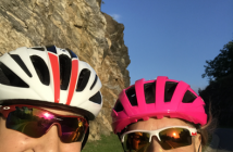Sierra Johnson (left) and Joanne McLeod taking a training break near the Canada Summit Centre (supplied photo)