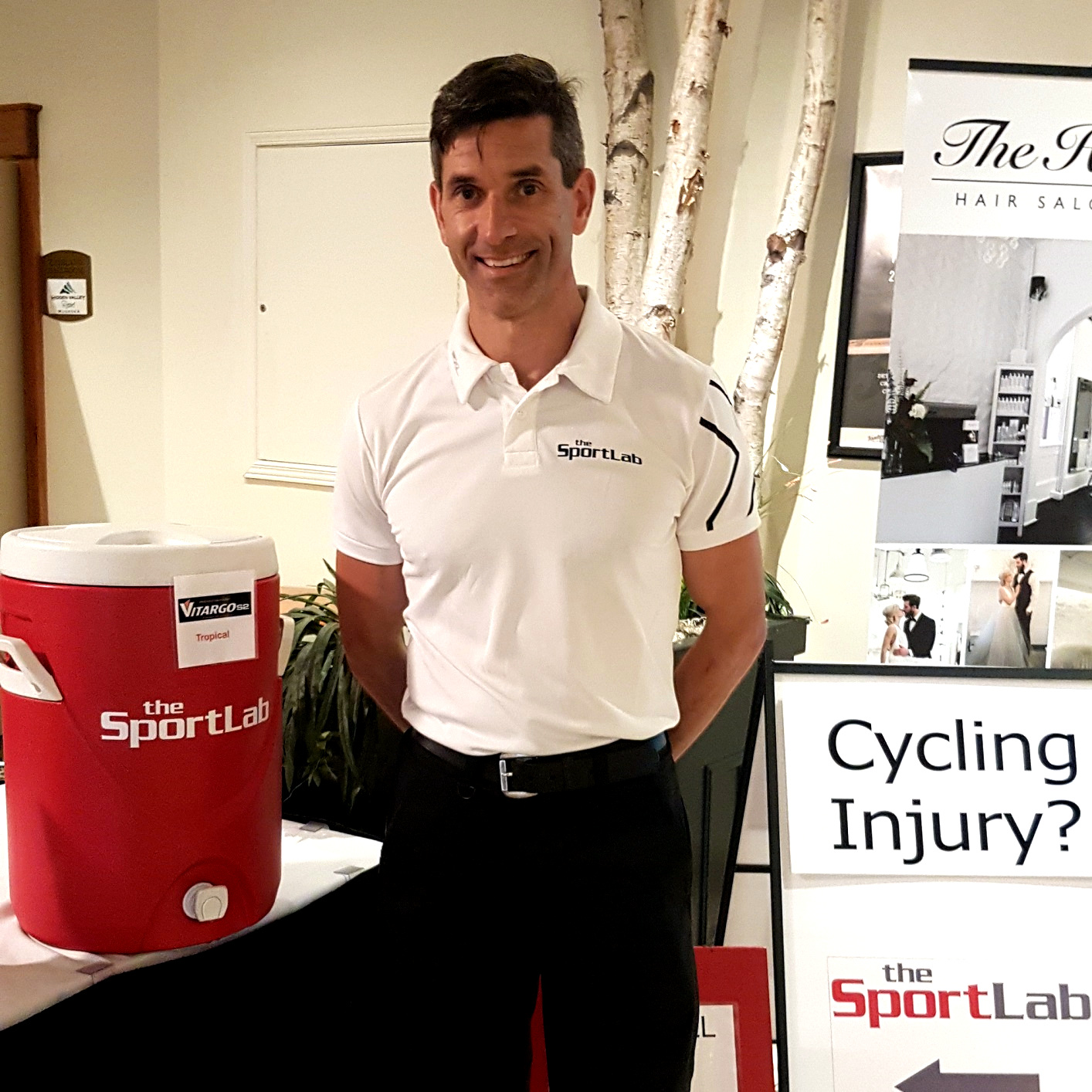 Lowell Greib from The SportLab served up hydrating energy drinks to participants