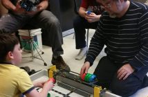 The robotics team worked during lunches and on weekends to perfect their skills
